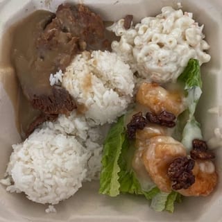 Roast Pork/Honey Walnut Shrimp