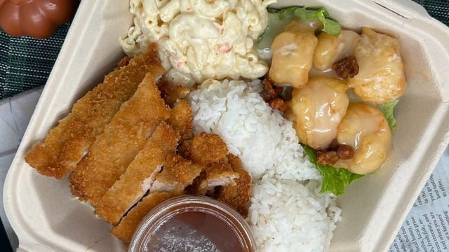 Chicken Katsu/Honey Walnut Shrimp.