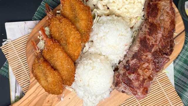 New York Steak/Fried Shrimp.
