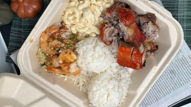 Roast Duck/Garlic Shrimp.